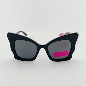 Betsey Johnson Black Butterfly Sunglasses